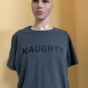 “Naughty” t-shirt large Grey